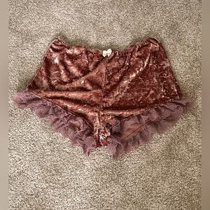 Crushed velvet pajama bottoms
